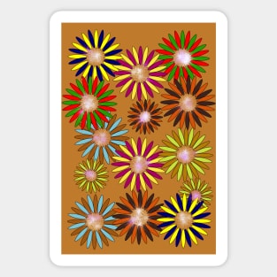 Autumnal Floral Design Sticker